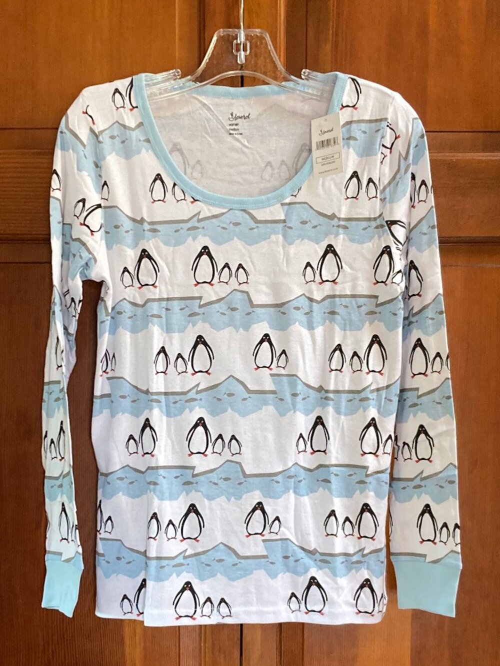 Penguin Print Cotton Sleep Shirt - Size Medium - New with Tags - Leveret Brand